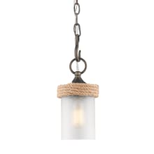 Chatham Single Light 4-7/8" Wide Pillar Candle Mini Pendant with Clear Sandblasted Glass Shade