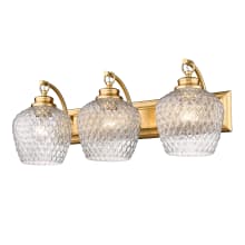 Adeline 3 Light 26" Wide Vanity Light with Clear Glass Shades