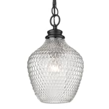 Adeline 9" Wide Mini Pendant with Clear Glass Shade