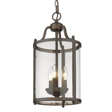 Payton 3 Light 9" Wide Taper Candle Mini Pendant with Clear Glass Shade