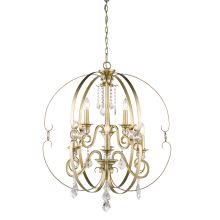 Ella 9 Light 30" Wide Taper Candle Chandelier with Crystal Accents