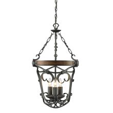 Madera 3 Light 17" Wide Taper Candle Pendant