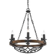 Madera 6 Light 28" Wide Taper Candle Chandelier