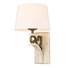 Solay 21" Tall Wall Sconce with Ivory Linen Shade