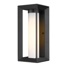 Smyth 14" Tall Outdoor Wall Sconce with Frosted Glass Shade