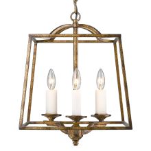 Athena 3 Light 15" Wide Taper Candle Pendant