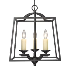 Athena 3 Light 15" Wide Taper Candle Pendant