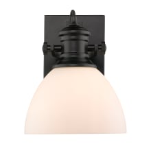 Hines Single Light 6-7/8" Wide Bathroom Sconce with an Opal Glass Shade
