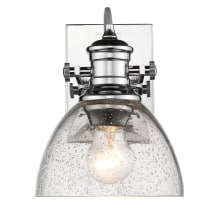Hines Single Light 6-7/8" Wide Bathroom Sconce with a Seeded Glass Shade