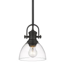 Hines 7" Wide Mini Pendant with Clear Glass Shade