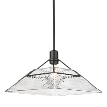 Kepler 14" Wide Pendant with Water Glass Shade
