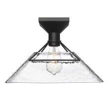 Kepler 14" Wide Semi-Flush Ceiling Fixture with Water Glass Shade