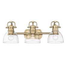 Duncan 3 Light 25" Wide Vanity Light with Clear Glass Shades