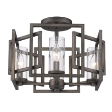 Marco 4 Light 16" Wide Semi-Flush Ceiling Fixture with Clear Glass Shades