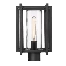 Tribeca 14" Tall Post Light with Clear Glass Shade