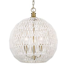 Florence 3 Light 19" Wide Cage Pendant