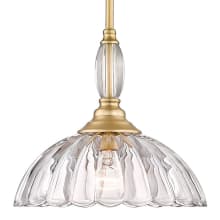 Audra 12" Wide Pendant with Clear Glass Shade