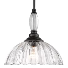 Audra 12" Wide Pendant with Clear Glass Shade