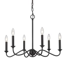 Tierney 6 Light 25" Wide Taper Candle Chandelier
