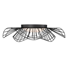 Elena 24" Wide LED Flush Mount Ceiling Fixture with a Frosted Glass Shade