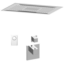 Aqua-Sense Ceiling-Mount Shower System with Diverter Valve - Trim