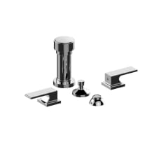 Incanto 2.2 GPM Widespread Bidet Faucet with 2 Lever Handles and Pop-Up Drain Assembly