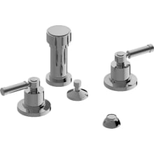 Bali Widespread Bidet Faucet with 2 Lever Handles and Pop-Up Drain Assembly