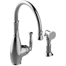 Duxbury 1.8 GPM Single Hole Kitchen Faucet - Includes Side Spray