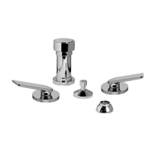 Sento 2.2 GPM Widespread Bidet Faucet with 2 Lever Handles and Pop-Up Drain Assembly