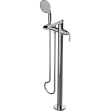 Finezza UNO Floor Mounted Tub Filler with Built-In Diverter - Includes Hand Shower