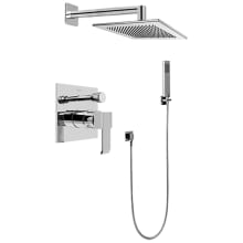 Qubic Pressure Balanced Shower System with Shower Head and Hand Shower