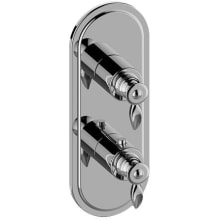 M-Series Transitional 2-Hole Trim Plate with Topaz Handles (Vertical Installation)