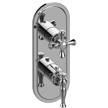 M-Series Transitional 2-Hole Trim Plate with Cross Handles (Vertical Installation)