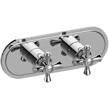 M-Series Transitional 2-Hole Trim Plate with Cross Handles (Horizontal Installation)
