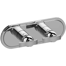M-Series Transitional 2-Hole Trim Plate with Bali Handles (Horizontal Installation)