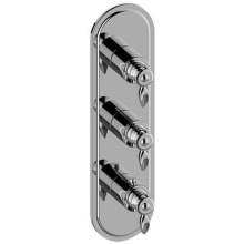 M-Series Transitional 3-Hole Trim Plate with Topaz Handles (Vertical Installation)