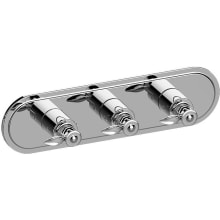 M-Series Transitional 3-Hole Trim Plate with Topaz Handles (Horizontal Installation)