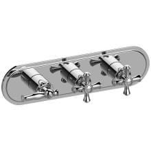M-Series Transitional 3-Hole Trim Plate with Cross Handles (Horizontal Installation)