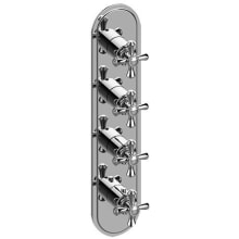 M-Series Transitional 4-Hole Trim Plate with Cross Handles (Vertical Installation)