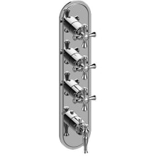 M-Series Transitional 4-Hole Trim Plate with Cross Handles (Vertical Installation)