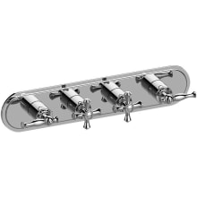 M-Series Transitional 4-Hole Trim Plate with Cross Handles (Horizontal Installation)
