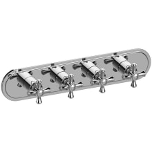 M-Series Transitional 4-Hole Trim Plate with Cross Handles (Horizontal Installation)