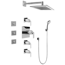Immersion Thermostatic Shower System with Shower Head, Multi Function Hand Shower, Bodysprays, Shower Arm, Hose, and Valve Trim