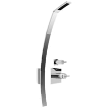 Sade Shower Only Trim Package with 1.8 GPM Single Function Wall Mounted Luna Shower Head and Dial Handles