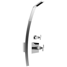 Immersion Shower Only Trim Package with 1.8 GPM Single Function Wall Mounted Luna Shower Head and Double Lever Handles