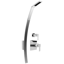 Qubic Shower Only Trim Package with 1.8 GPM Single Function Wall Mounted Luna Shower Head and Lever Handles