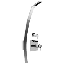 Qubic Tre Shower Only Trim Package with 1.8 GPM Single Function Wall Mounted Luna Shower Head and Lever Handles