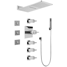 Aqua-Sense Thermostatic Shower System with Shower Head, Hand Shower, Bodysprays, Hose, and Valve Trim