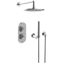Phase Thermostatic Shower System with Shower Head and Hand Shower