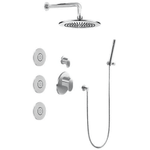 Ametis Thermostatic Shower System with Shower Head, Hand Shower, and Bodysprays